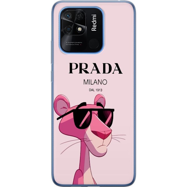 Xiaomi Redmi 10C Gennemsigtig cover Prada Lyserød Panter