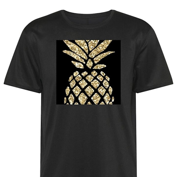 Trenings T-skjorte | Sport T-skjorte for Voksen Ananas svart 5X-Large