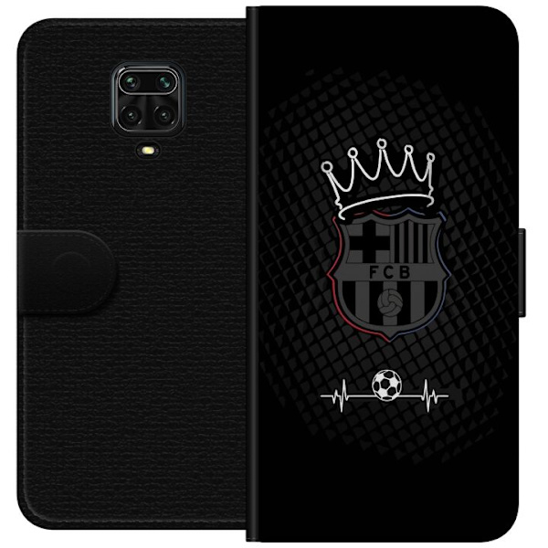 Xiaomi Redmi Note 9S Plånboksfodral FC Barcelona Emblem Fotboll Motiv Blå Röd Klubbmärke Katalonien La Liga Fans Populärt Ikoniskt