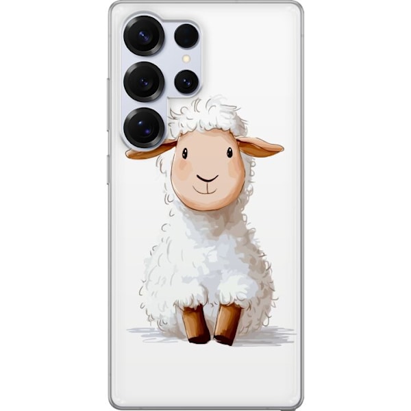 Samsung Galaxy S25 Ultra Läpinäkyvä kuori Suloinen Lammas -