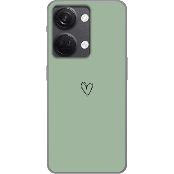 OnePlus Nord 3 Läpinäkyvä kuori Sydän Vihreä
