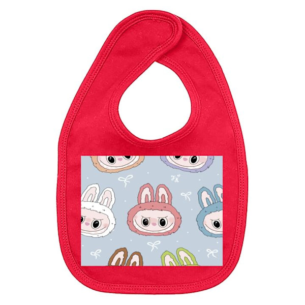 Bebis Haklapp Pastel Labubu Röd one size