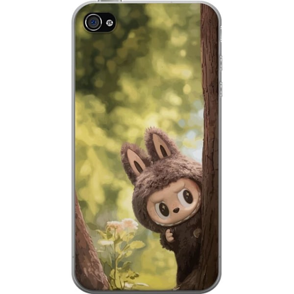 Apple iPhone 4 Läpinäkyvä kuori Labubu Graffiti Vibes – K