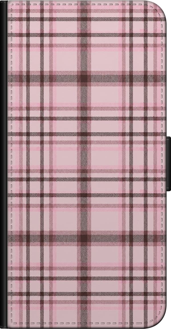 Kompatibel Tegnebogsetui til OnePlus 9 Pro Pink tartan pink