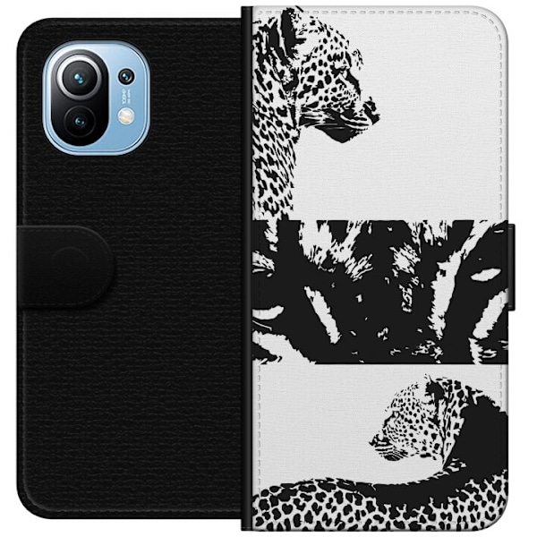 Xiaomi Mi 11 Tegnebogsetui Leopard Faces