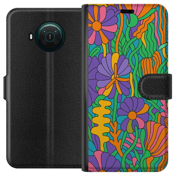 Nokia X10 Tegnebogsetui Farveeksplosion