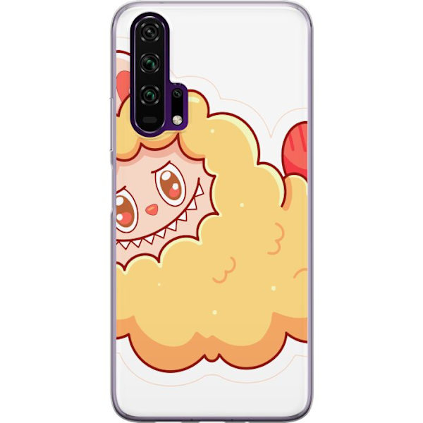 Honor 20 Pro  Läpinäkyvä kuori Labubu Pesukarhu Pop Mart Hahmo Keräilyesine Söpö Suunnittelu Suosittu Teema Taideteos Leikkisarja