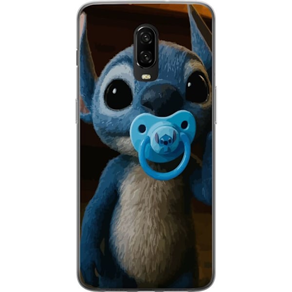 OnePlus 6T Läpinäkyvä kuori Stitch & Napp - vauvateema söp