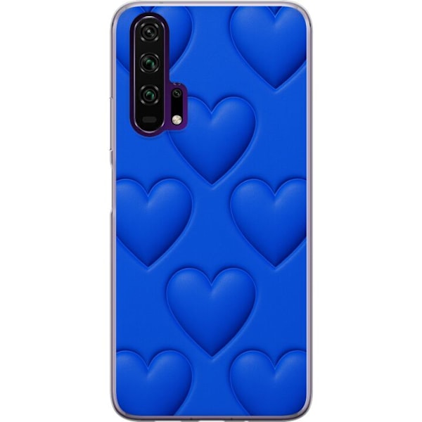 Honor 20 Pro  Gjennomsiktig deksel Blå Hjerter