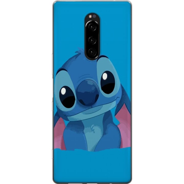 Sony Xperia 1 Läpinäkyvä kuori Stitch Sininen