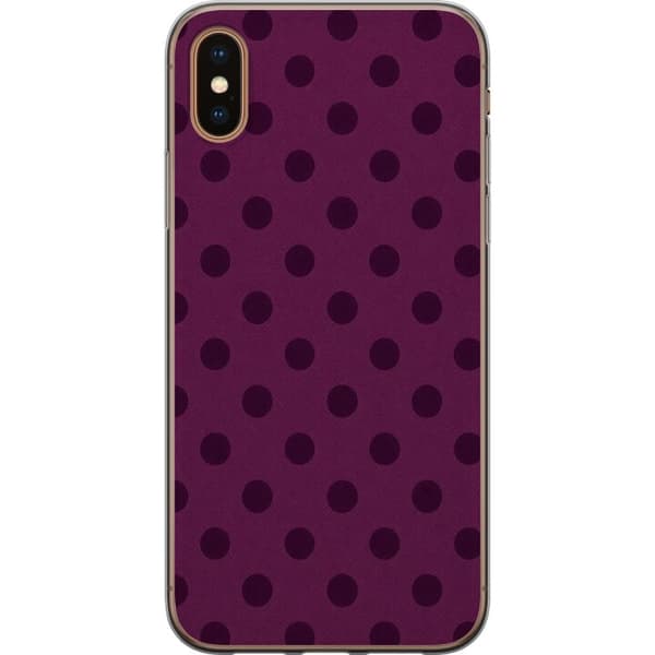 Kompatibelt Mobildeksel til Apple iPhone XS Max Plomme Popprikker lila