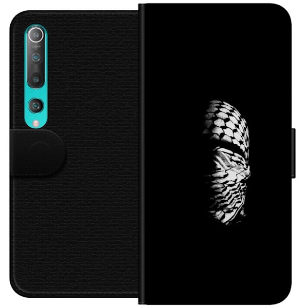 Xiaomi Mi 10 5G Tegnebogsetui Keffiyeh-mønster - klassisk sor