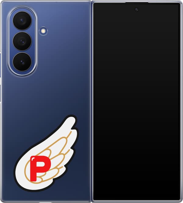 Kompatibelt Mobildeksel til Samsung Galaxy Z Fold7 Hvit spillvinge - Hvitt motiv med hvit P-vinge. hvit