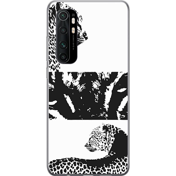 Xiaomi Mi Note 10 Lite Läpinäkyvä kuori Leopard Faces