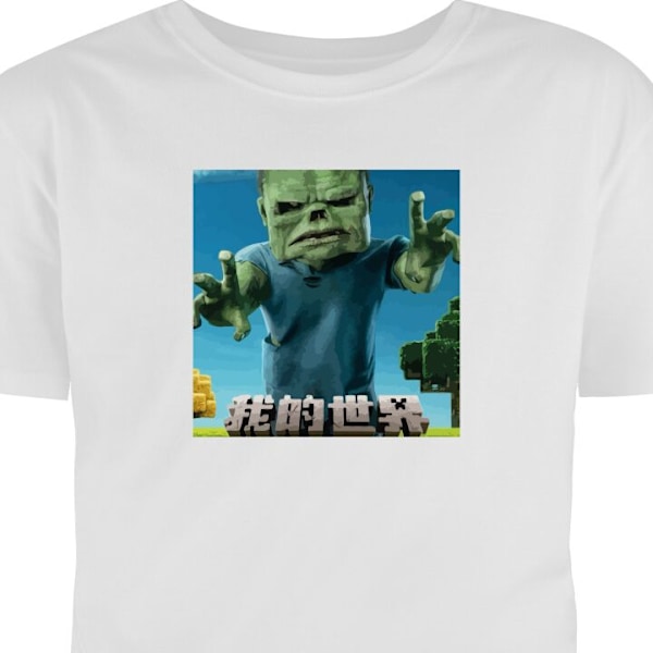 T-shirt för Vuxen | Klassisk Vuxen-T-shirt A Minecraft Movie vit XL