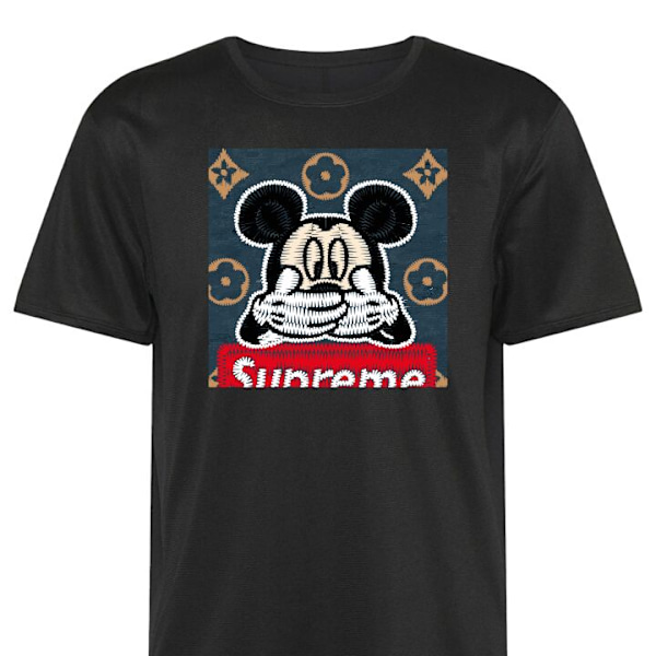 Treeni T-paita | Urheilu T-paita Aikuisille OOPS Mickey musta X-Large