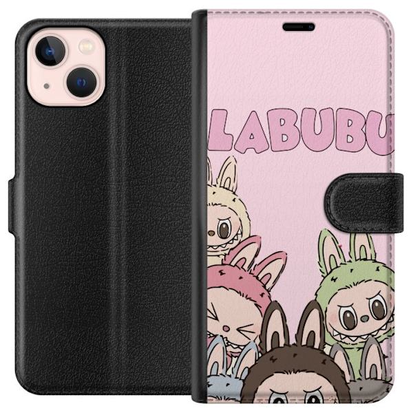 Apple iPhone 13 Tegnebogsetui Labubu Pop Mart Karakterer Figurer Samlerobjekt Populær Figursærie Design Pop Mart Leksakskunst Motiv