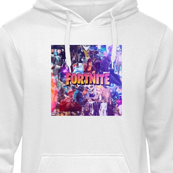 Barn-Hoodie | Mjuk Huvtröja för Barn Fortnite vit 7-8 År