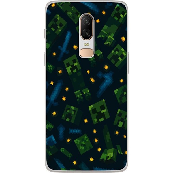 OnePlus 6 Läpinäkyvä kuori Minecraft Dungeons Mob