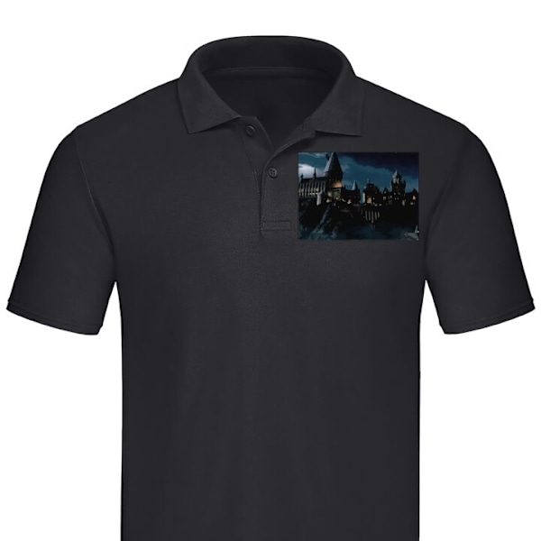 Poloshirt til Voksen | Elegant Poloshirt Harry Potter Sort XX-Large