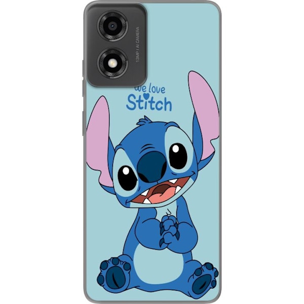 Motorola Moto E14 Läpinäkyvä kuori Rakasta Stitch