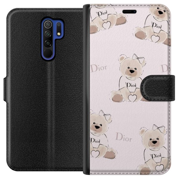 Xiaomi Redmi 9 Tegnebogsetui Teddy Dior Vibes - luksuriøs bam