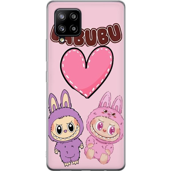 Samsung Galaxy A42 5G Genomskinligt Skal Labubu Pink Monster