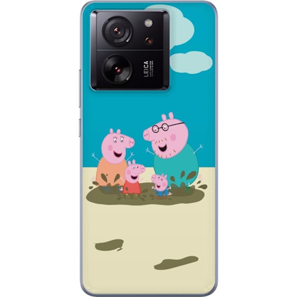 Xiaomi 13T Pro Läpinäkyvä kuori Greta Possu Perhe Jori Mutapuro Lasten Kuva Sarja Suosittu Lasten Hahmo Ilo