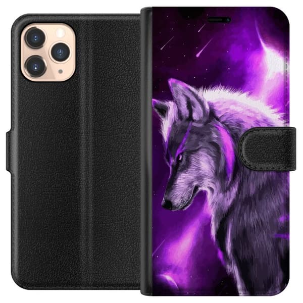 Kompatibel Tegnebogsetui til Apple iPhone 11 Pro Lilla Varg