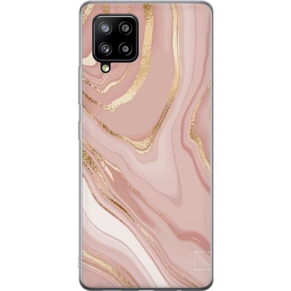 Kompatibelt Mobilskal till Samsung Galaxy A42 5G Marmor Rosa