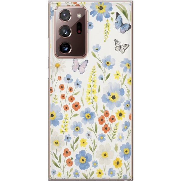 Samsung Galaxy Note20 Ultra Läpinäkyvä kuori Kesäkukat
