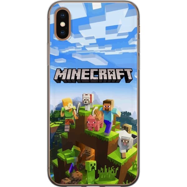 Kompatibelt Mobildeksel til Apple iPhone XS Minecraft Creeper-blokk piksel retrospill