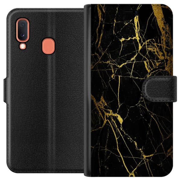 Kompatibelt Plånboksfodral till Samsung Galaxy A20e Marmor