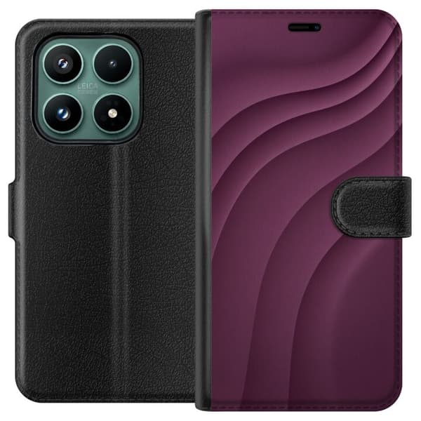 Kompatibelt Plånboksfodral till Xiaomi 17 Plum Waves lila