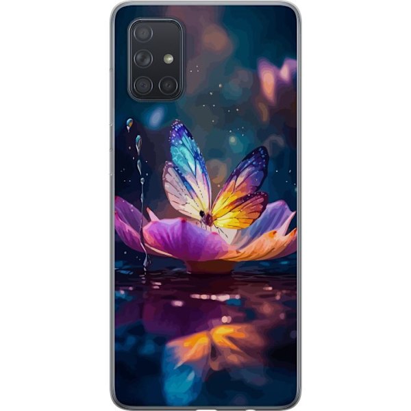 Samsung Galaxy A71 Gjennomsiktig deksel Butterfly