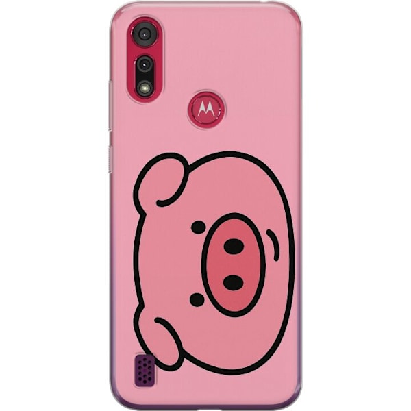 Motorola Moto E6s (2020) Genomskinligt Skal Kawaii Piggy