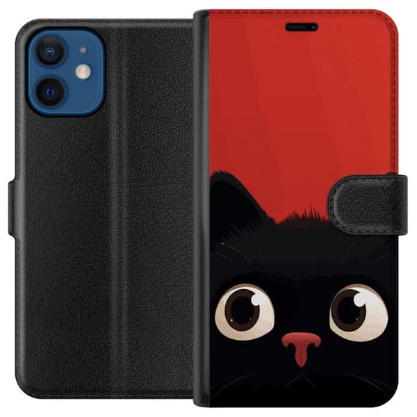 Kompatibelt Plånboksfodral till Apple iPhone 12 mini Lekfull Kisse