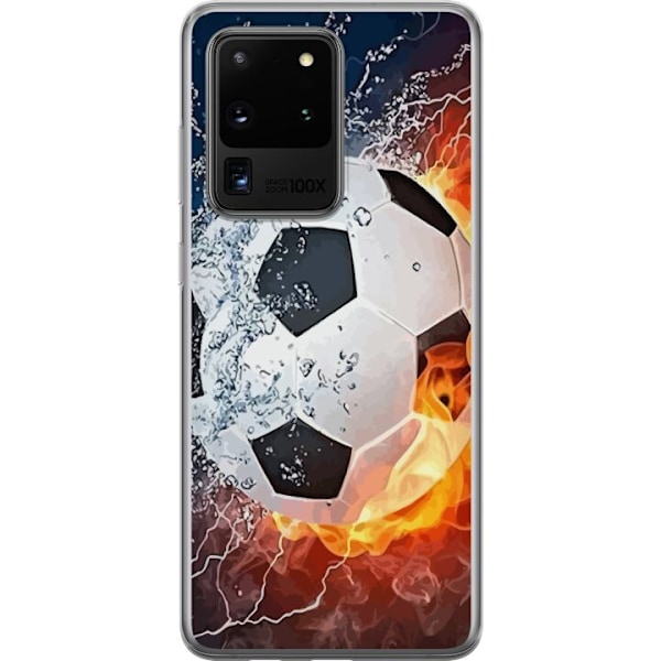 Samsung Galaxy S20 Ultra Gjennomsiktig deksel Fotball Eld