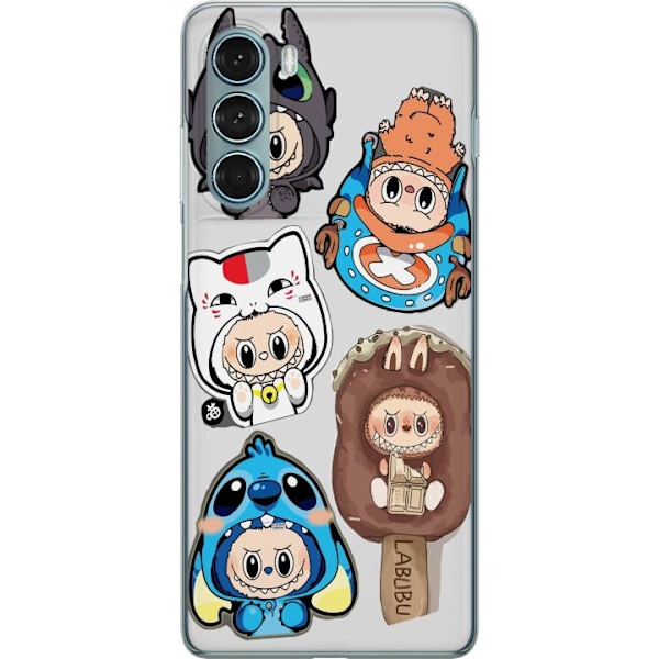 Motorola Moto G200 5G Läpinäkyvä kuori Labubu hahmokokoelma