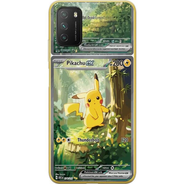 Kompatibelt Mobilskal till Xiaomi Poco M3  Pikachu grön