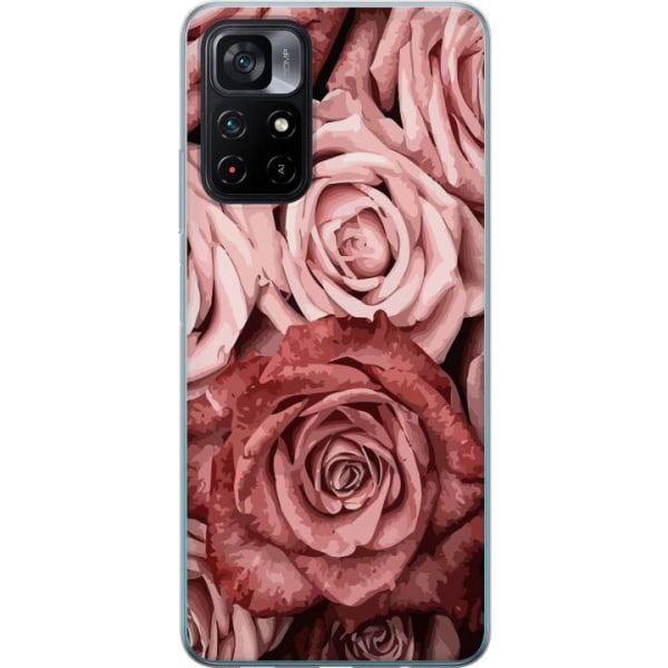 Xiaomi Poco M4 Pro 5G Läpinäkyvä kuori Ruusut