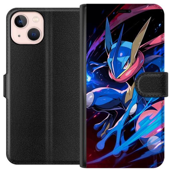 Kompatibel Tegnebogsetui til Apple iPhone 13 mini Dynamisk figur i blå farver med bevægelse og energiske effekter blå