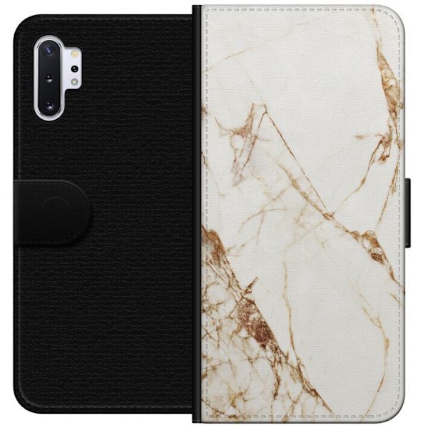 Samsung Galaxy Note10+ Tegnebogsetui Hvid marmor