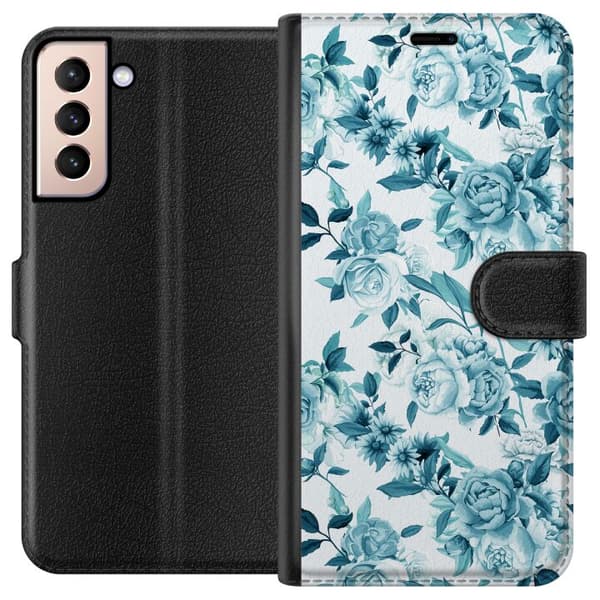 Kompatibelt Plånboksfodral till Samsung Galaxy S21 Blommor