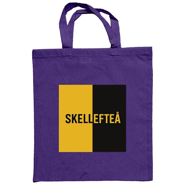 Mulepose | Holdbar Indkøbstaske i Stof Skellefteå - Hockey Lilla one size