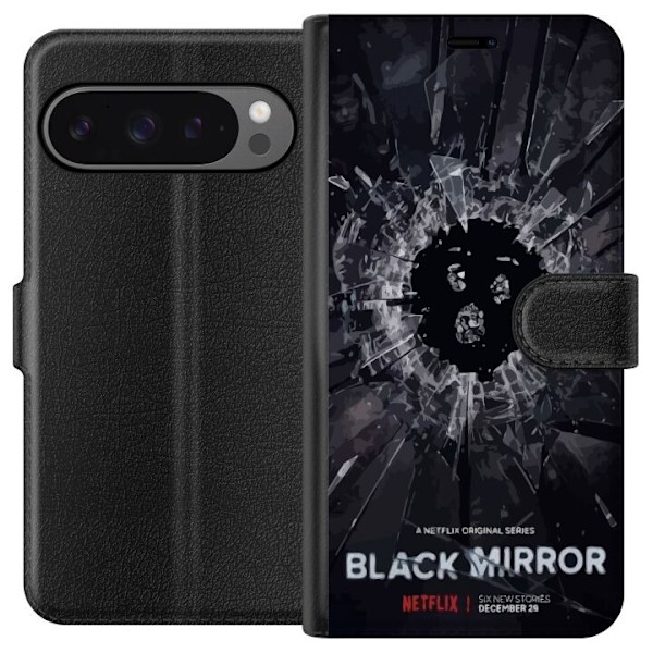 Google Pixel 9 Pro XL Lompakkokotelo Black Mirror Sci-Fi Netfl
