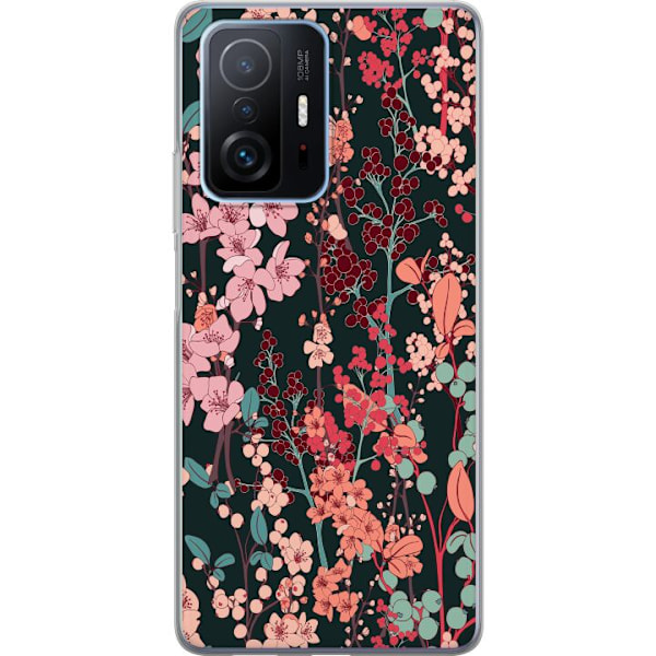 Xiaomi 11T Pro Läpinäkyvä kuori Kukat