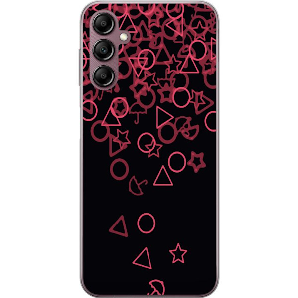 Samsung Galaxy A14 5G Genomskinligt Skal Squid Game Ikoner Serie Design Populärt TV Spel Ikoner Grafiskt Motiv Asiatisk Trend Dramaserie