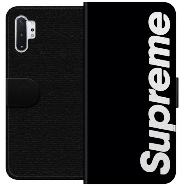 Samsung Galaxy Note10+ Lompakkokotelo Supreme Musta Valkoinen Streetwear Suunnittelu Klassinen Muoti-ikoni Trendi Urbani Tyyli Graafinen Motiivi Suosi