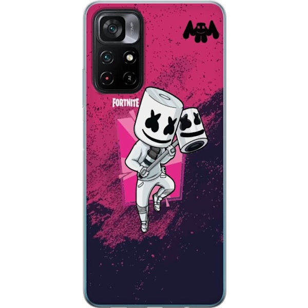 Xiaomi Poco M4 Pro 5G Läpinäkyvä kuori Marshmello Fortnite